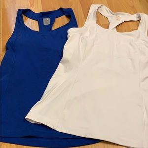 Two Calia tanks w/built in shelf bra size medium